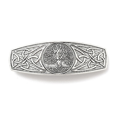 Viking Knot Alloy Retro Hair Barrettes AJEW-K048-08AS-1