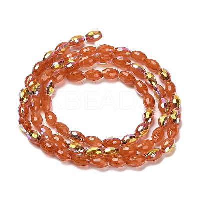 Baking Paint Glass Beads Strands DGLA-D001-02C-1