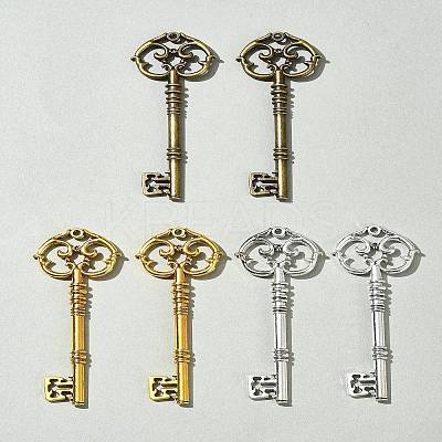 6Pcs 3 Colors Tibetan Style Zinc Alloy Big Pendants FIND-FS0002-55-1