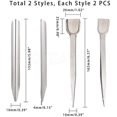 304 Stainless Steel Chemical Scoops and Professional Diamond Tweezers TOOL-PH0016-86-1