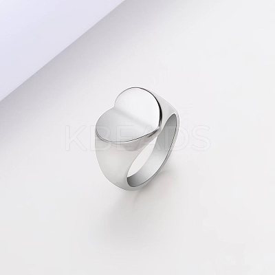 Heart 201 Stainless Steel Finger Rings FS-WG1ADC4-11-1