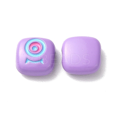 Spray Painted Alloy Enamel Beads PALLOY-M215-15M-1