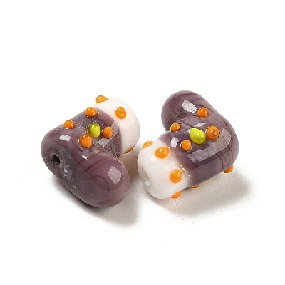 Handmade Lampwork Bumpy Beads Strands LAMP-U001-01C-1-1