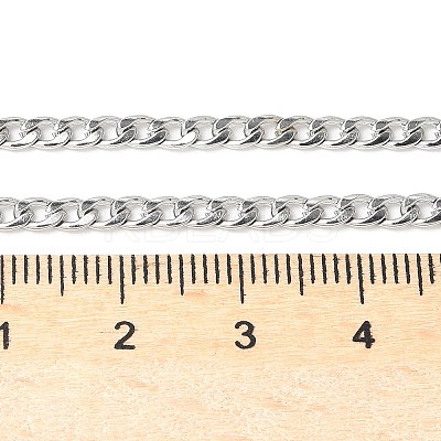 Tarnish Resistant 304 Stainless Steel Curb Chain/Twisted Chain Necklace Making STAS-A028-N108P-1