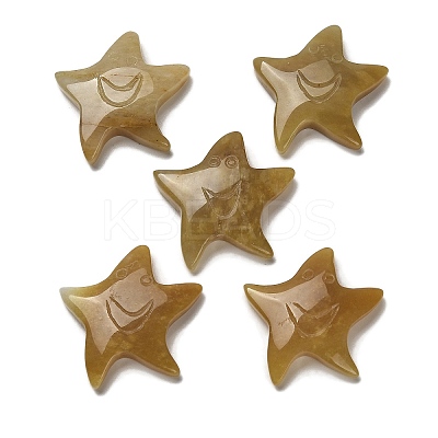 Natural Topaz Jade Carved Cabochons G-Q190-04C-1