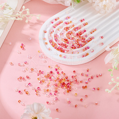 390Pcs 3 Colors Transparent Colours Glass Seed Beads GLAA-TA0003-76B-1