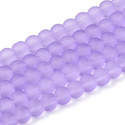 Baking Paint Transparent Glass Bead Strands X-GLAA-S031-4mm-25-1