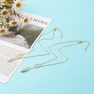 Natural Baroque Pearl Pendant Necklace NJEW-JN03599-03-1
