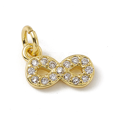 Brass Micro Pave Cubic Zirconia Charms ZIRC-F132-75G-1