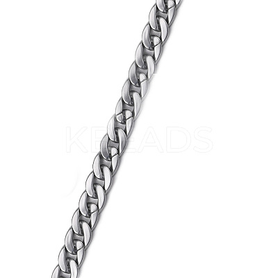 Handmade Spray Painted Acrylic Curb Chains AJEW-JB00894-01-1