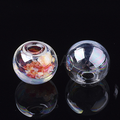 Round Handmade One Hole Blown Glass Globe Ball Bottles BLOW-R002-25mm-AB-1