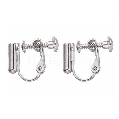 Brass Screw Clip-on Earring Converters Findings KK-N229-01C-1