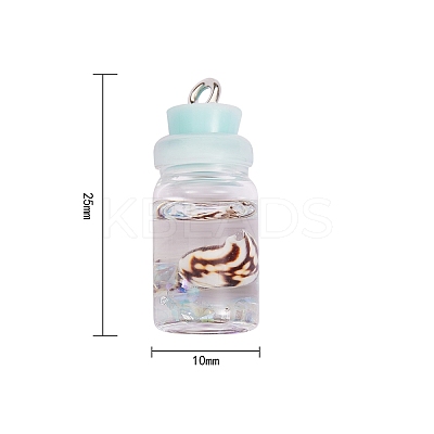 44 Pcs 11 Colors Glass Pendants GLAA-SZ0001-25-1