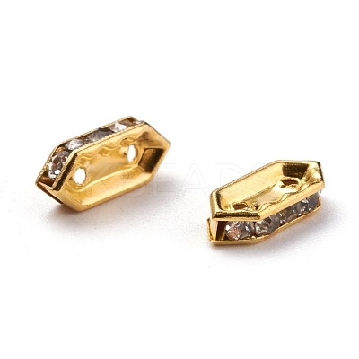 Brass Middle East Rhinestone Bridge Spacers RSB021NF-3-1