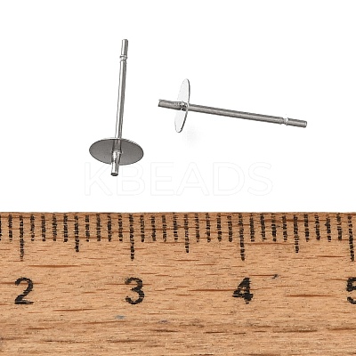 Anti-Tarnish 304 Stainless Steel Stud Earring Findings STAS-P370-01C-P-1