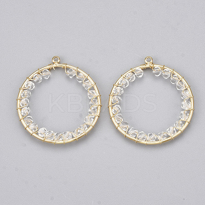 Brass Pendants KK-T038-452G-1