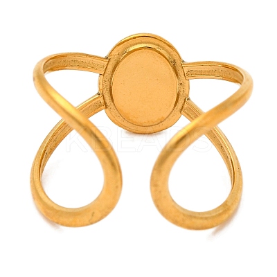 Oval Natural Tiger Eye Finger Rings RJEW-Q822-22G-03-1