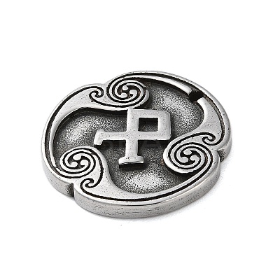 Rune Letters Alloy Pendants PALLOY-S193-01AS-22-1