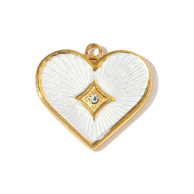 304 Stainless Steel Enamel Pendants STAS-OY008-51G-1