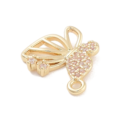 Brass Pave Clear Cubic Zirconia Pendants KK-Z061-08G-01-1