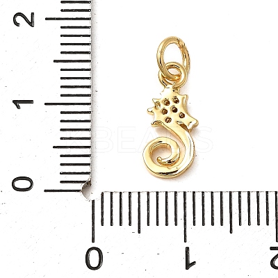 Brass Micro Pave Clear Cubic Zirconia Charms KK-Q040-04B-G-1
