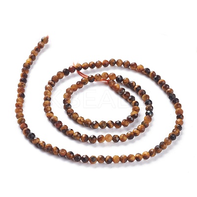 Natural Yellow Tiger Eye Beads Strands G-A026-A15-3mm-1