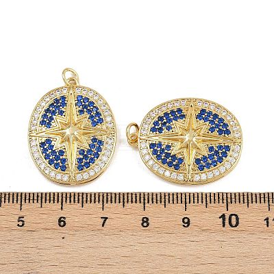 Brass Micro Pave Cubic Zirconia Pendants KK-L240-20G-1