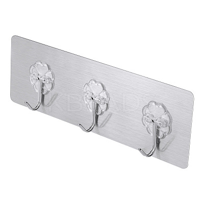 Self-adhesive Acrylic Wall Hook Hangers AJEW-TADJ0001-09A-01-1