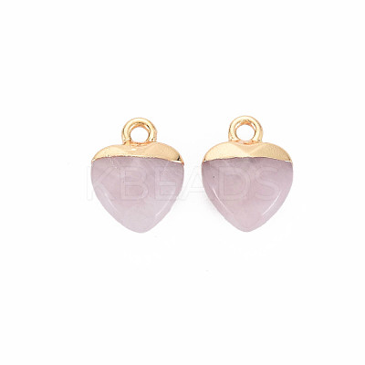 Natural Rose Quartz Charms G-N326-121-02-1