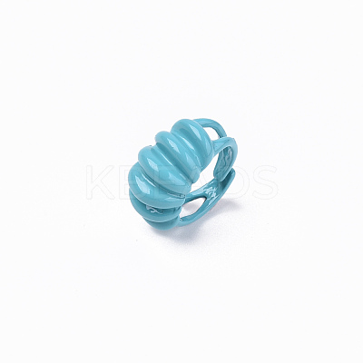 Spray Painted Alloy Cuff Rings X-RJEW-T011-24B-RS-1
