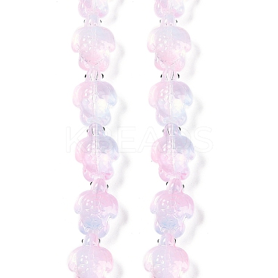 Transparent Glass Enamel Beads Strands GLAA-B021-06F-1