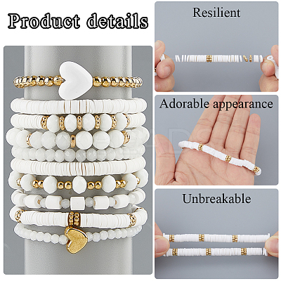 10Pcs 2 Styles Polymer Clay & Crystal Beads Cup Chain AJEW-CN0004-16-1