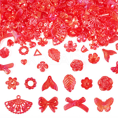 182Pcs 100G Transparent Acrylic Beads OACR-TA0003-66D-1