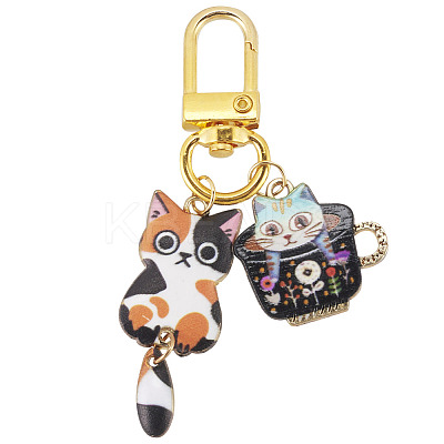 1Pc Alloy Enamel Pendant Decorations HJEW-TA0001-25-1