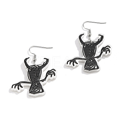 Halloween Cartoon Acrylic Ghost Dangle Earrings for Women QK1762-7-1
