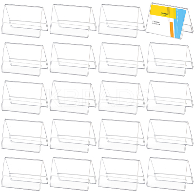V-Shaped Transparent Acrylic Slant Back Sign Holder ODIS-WH0030-146-1