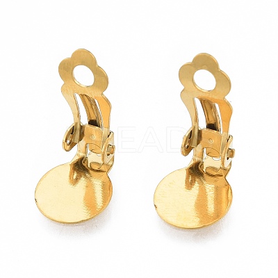 304 Stainless Steel Clip-on Earring Findings X-STAS-N092-168G-1