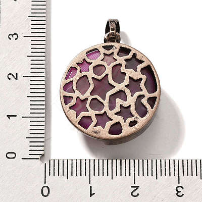 Natural Orchid Banded Agate(Dyed & Heated) Pendants G-P560-01R-15-1