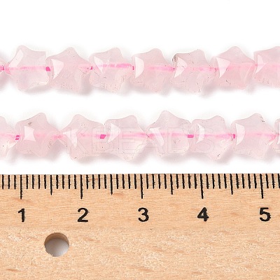 Natural Rose Quartz Star Beads Strands G-Z080-A10-1