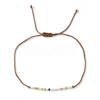 Adjustable Glass Seed Bead Bracelets UW8577-2-1
