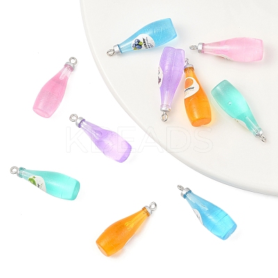 10Pcs 5 Styles Opaque Resin Pendants RESI-FS0001-91-1