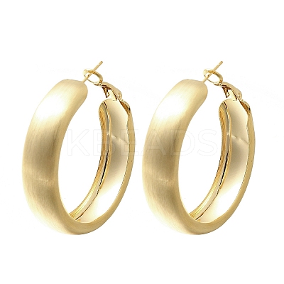 Brass Ring Hoop Earrings for Women LS-EJEW-A121-17B-G-1