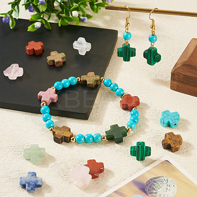 22Pcs 11 Styles Natural & Synthetic Mixed Gemstone Beads G-TA0002-52-1