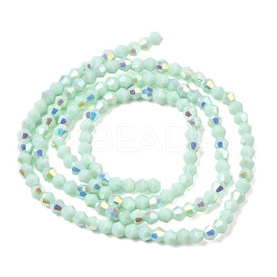 AB Color Plated Opaque Glass Beads Strands GLAA-G127-02K-1