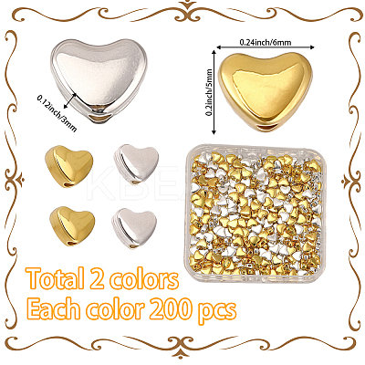 400Pcs 2 Colors Tibetan Style Alloy Beads FIND-PA0001-22-1