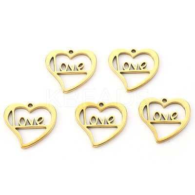 PVD Vacuum Plating 304 Stainless Steel Charms STAS-N092-84G-1