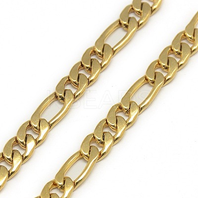 Trendy Men's 201 Stainless Steel Mother-Son Chain Necklaces X-NJEW-L043B-41G-1