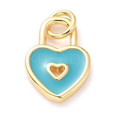 Brass Enamel Pendants KK-M218-11A-RS-1