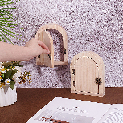 2Pcs Wooden Switch Outlet Cover AJEW-GA0008-85-1