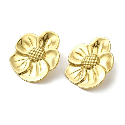 304 Stainless Steel Stud Earrings for Women LS-EJEW-U001-01G-02-1